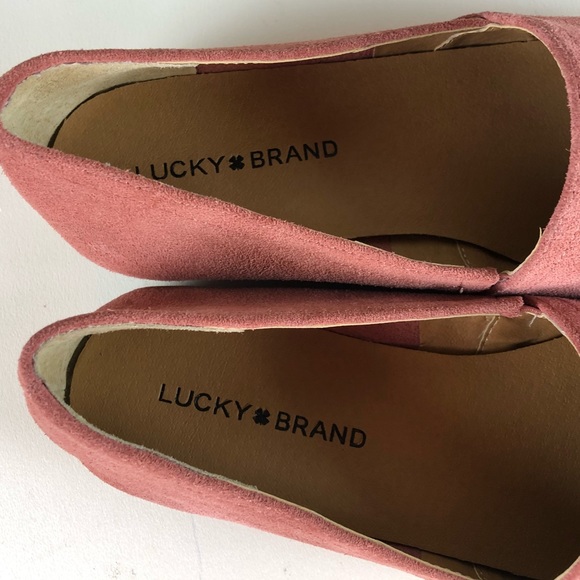Lucky Brand Brettany Oiled Suede Flat Slip On NIB - Picture 4 of 7